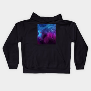 Your hair is the universe Kids Hoodie